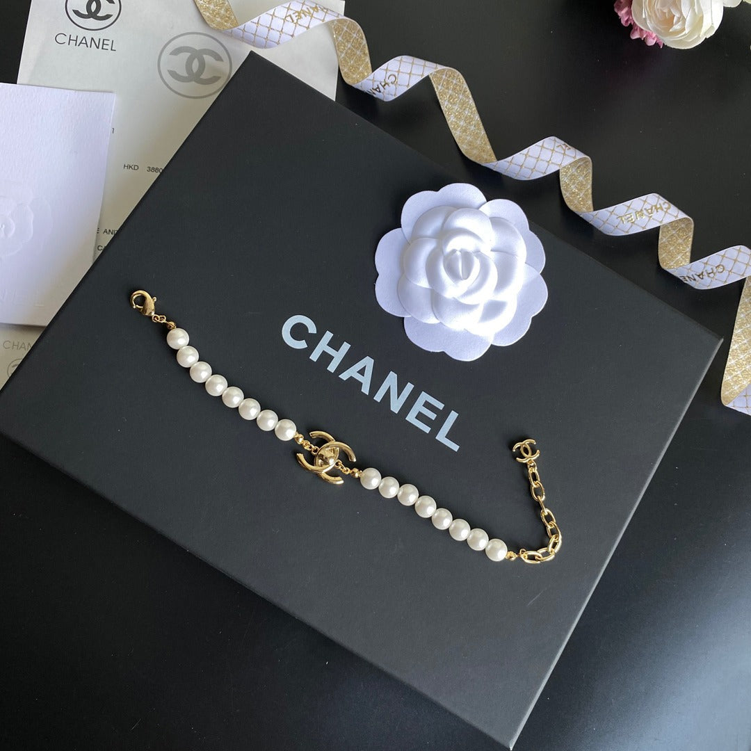 Double C Pearl Bracelet