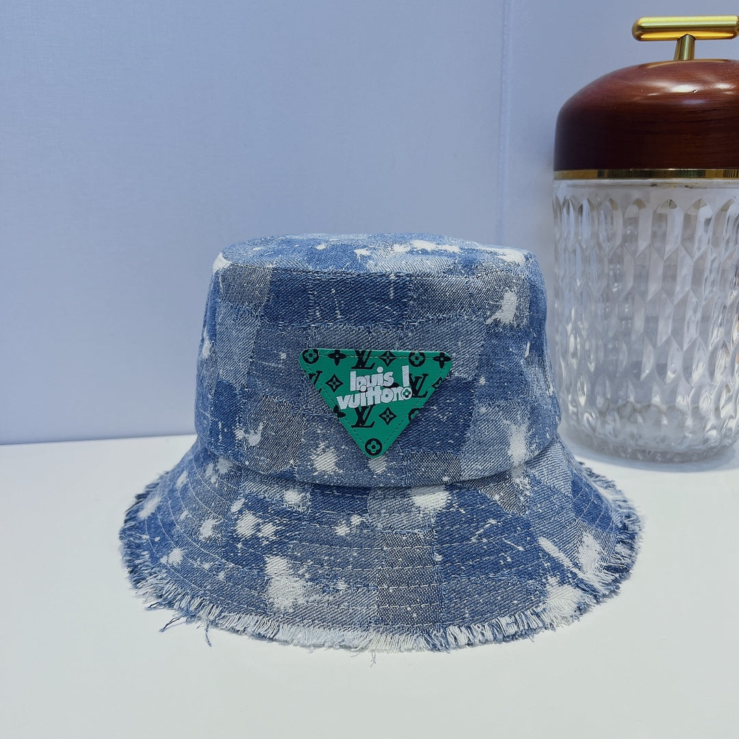 Distressed Unique Denim Bucket Hat