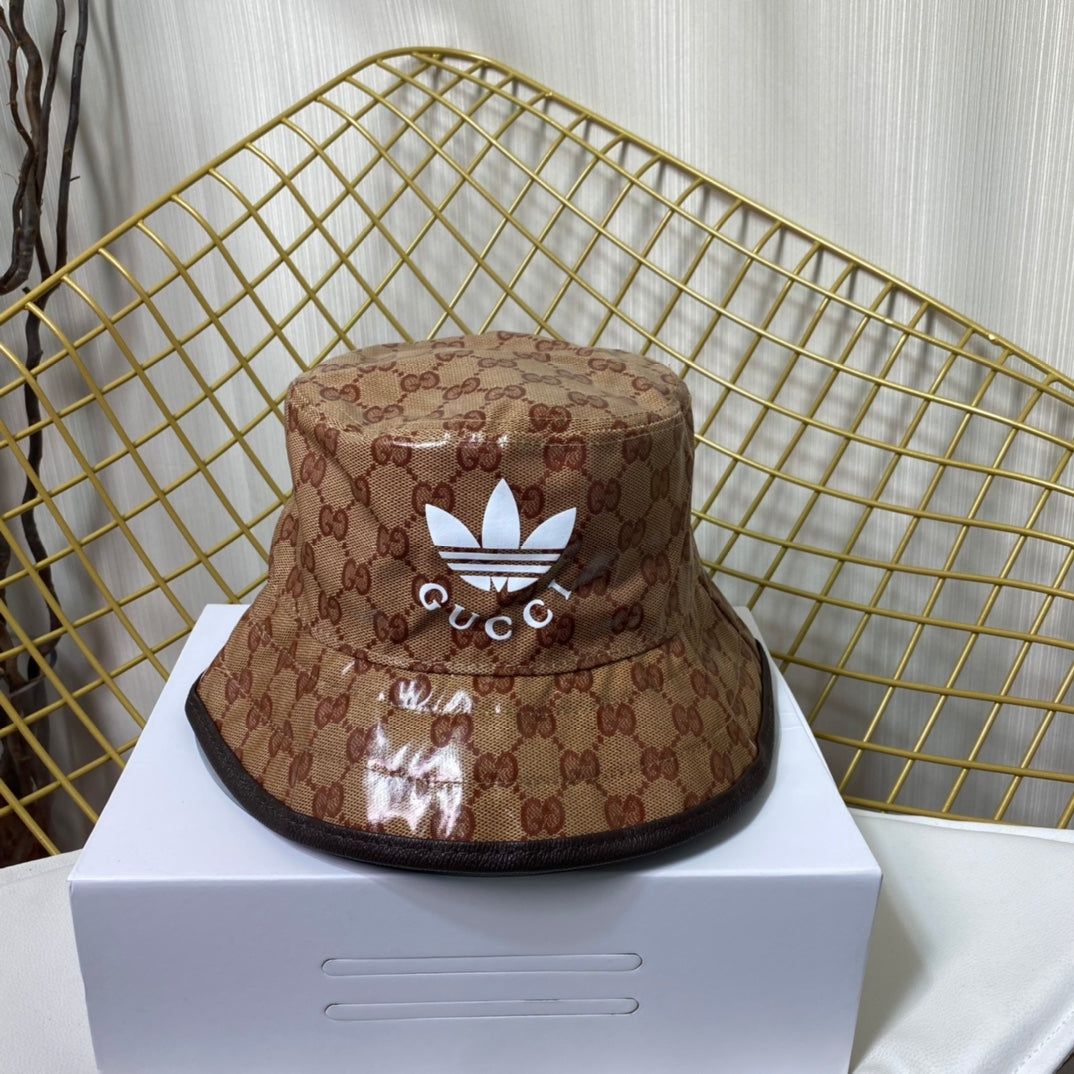 Crystal Canvas Trefoil Print Bucket Hat