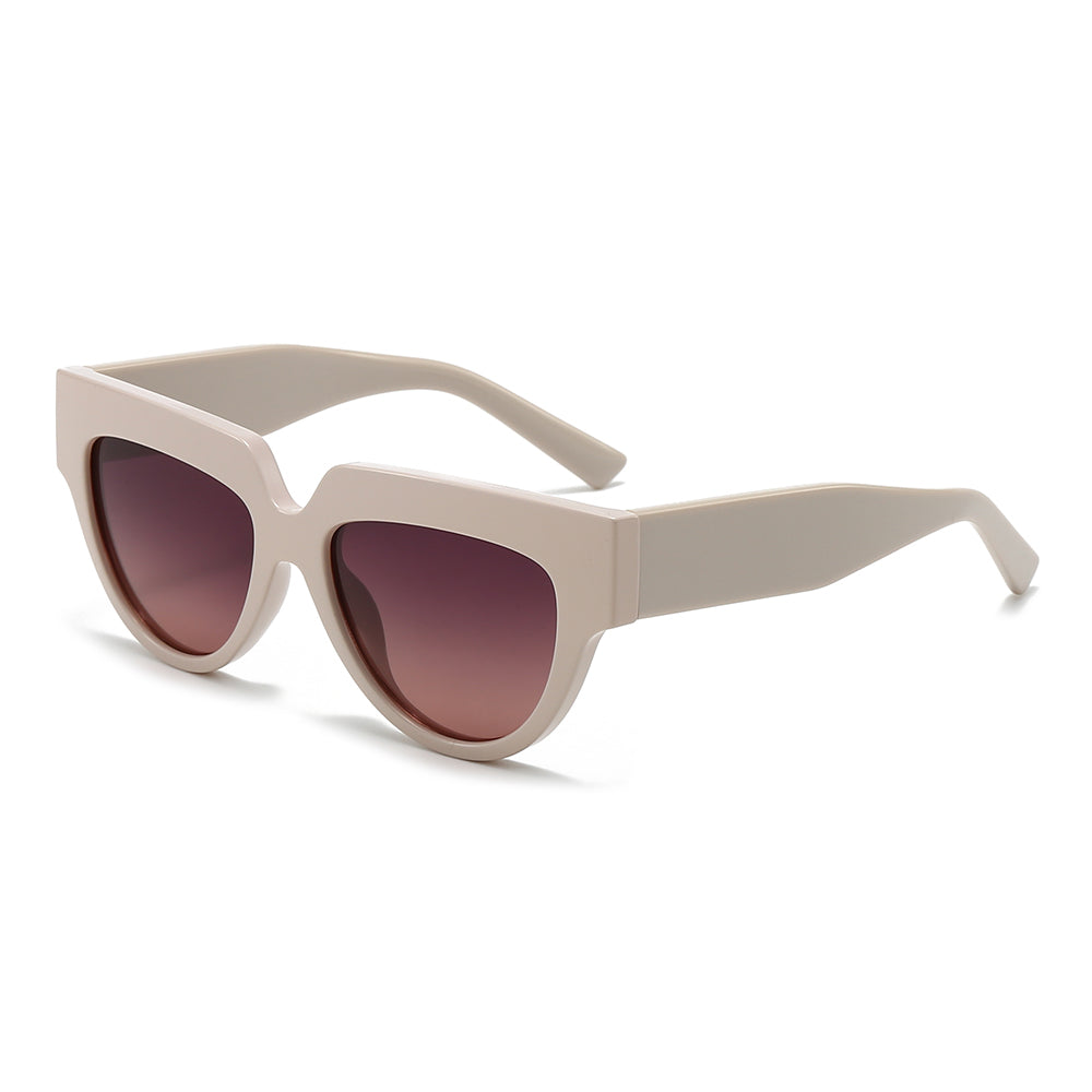 Low Bridge Fit Geometric Tinted Sunglasses