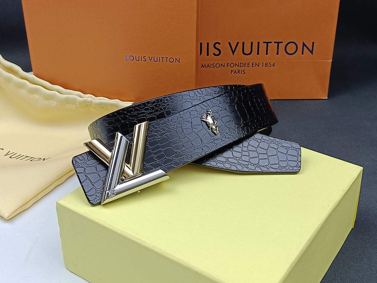 3 Colors luxury printed letter leather belt