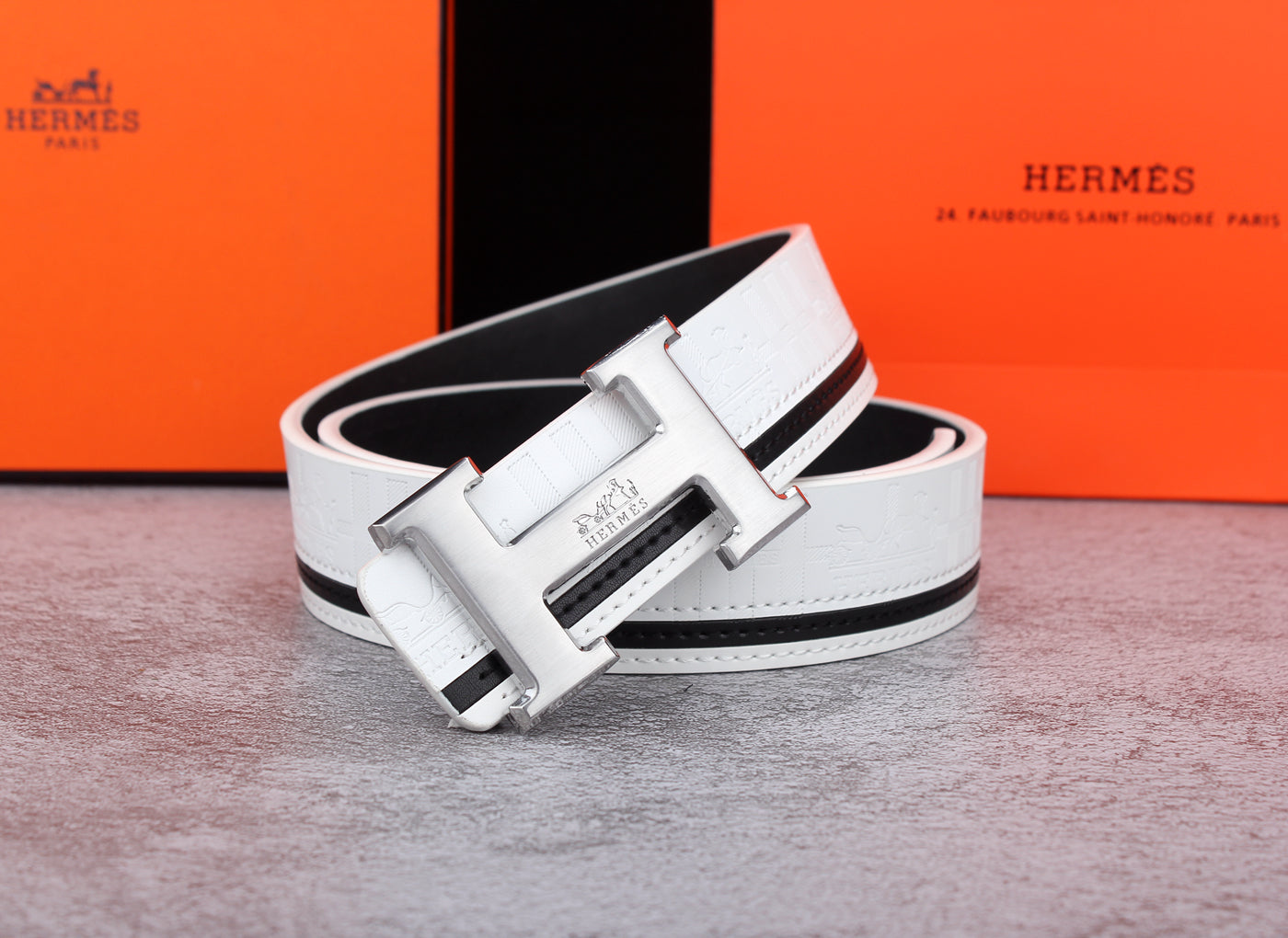 H 3-color fashion belt