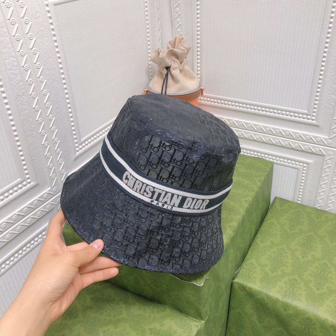 Organza Letter Logo Bucket Hat