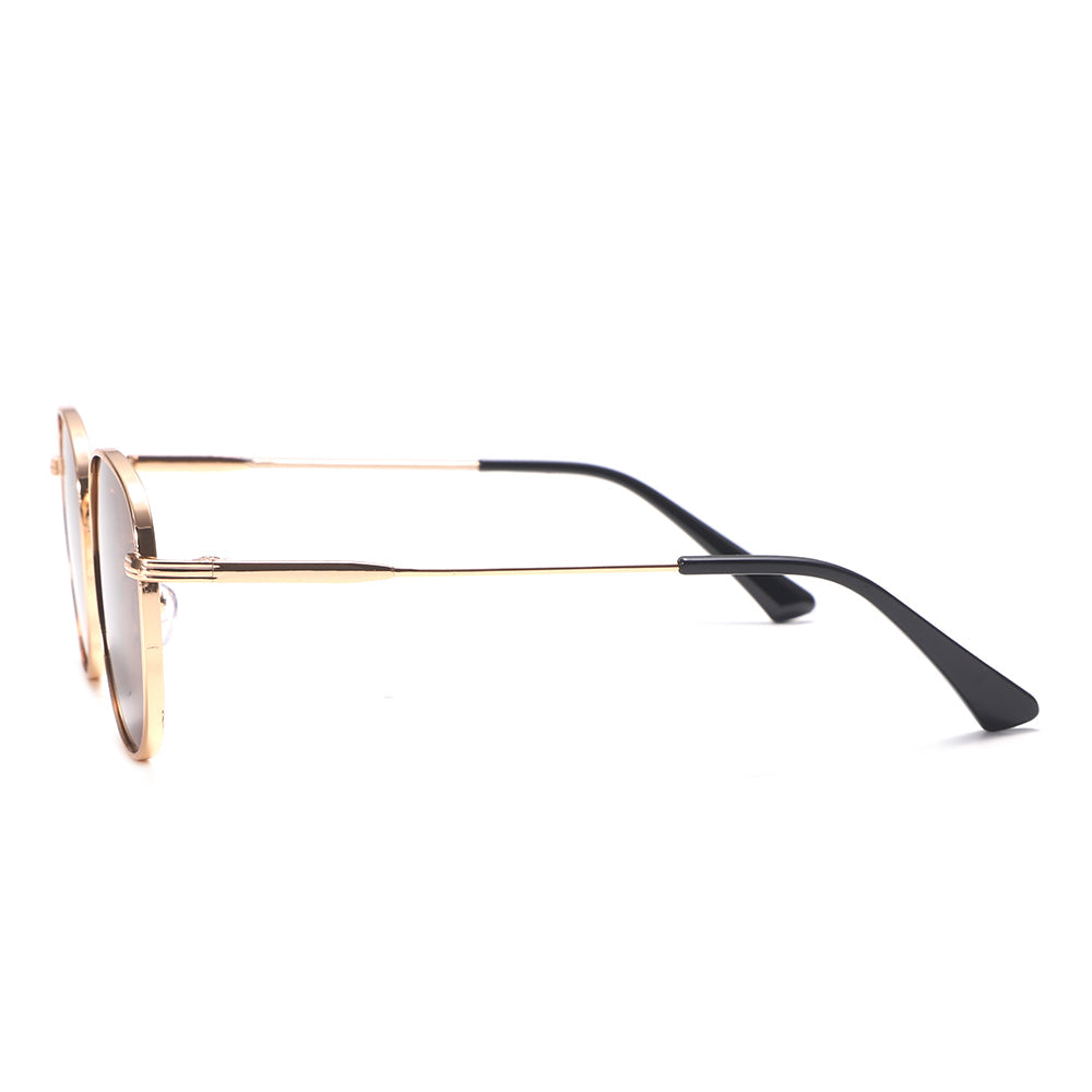 Rose Gold Retro-Vintage Round Tinted Sunglasses