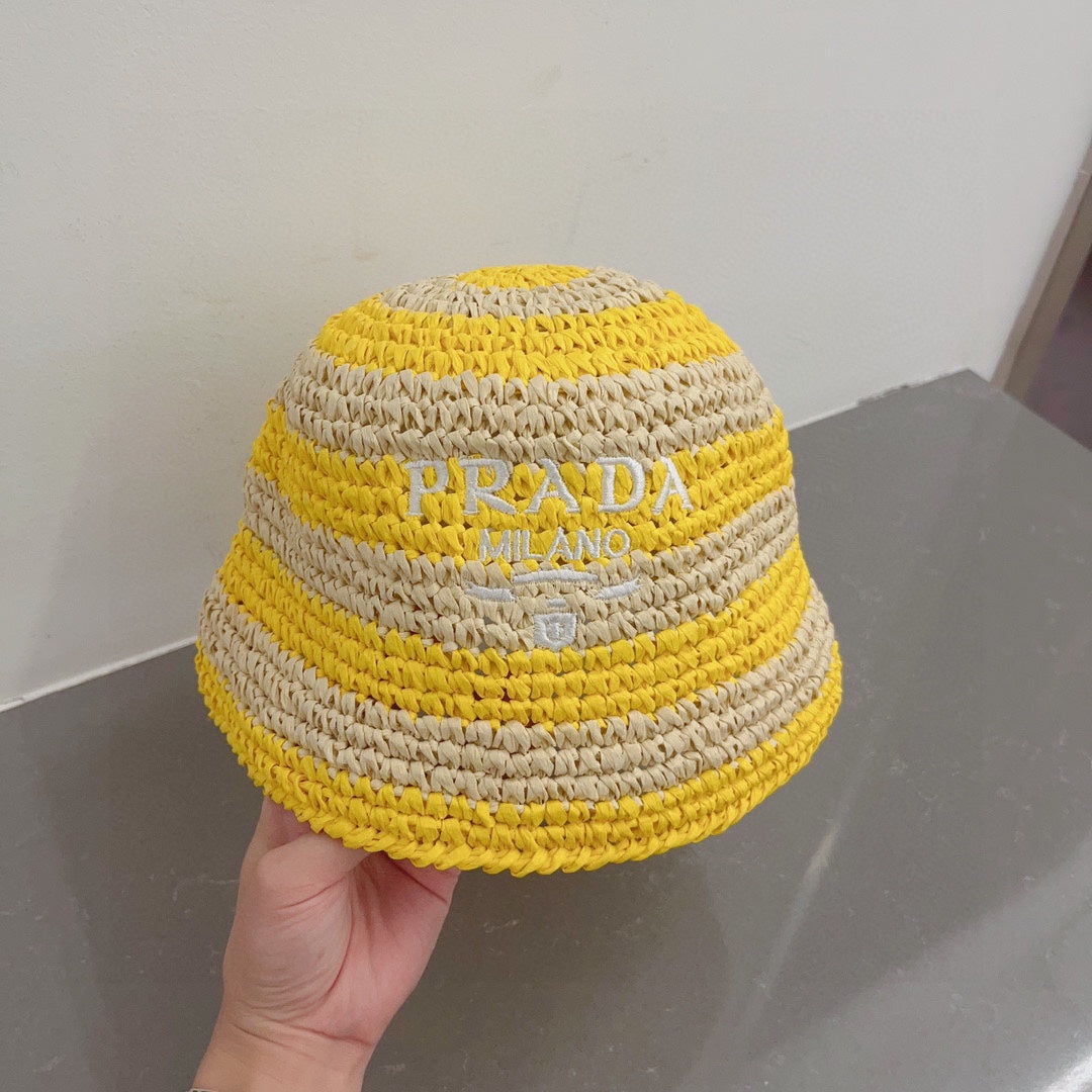 Colorblock Raffia Straw Hat