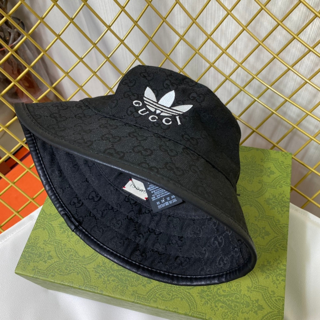 Joint Monogram Embroidered Bucket Hat