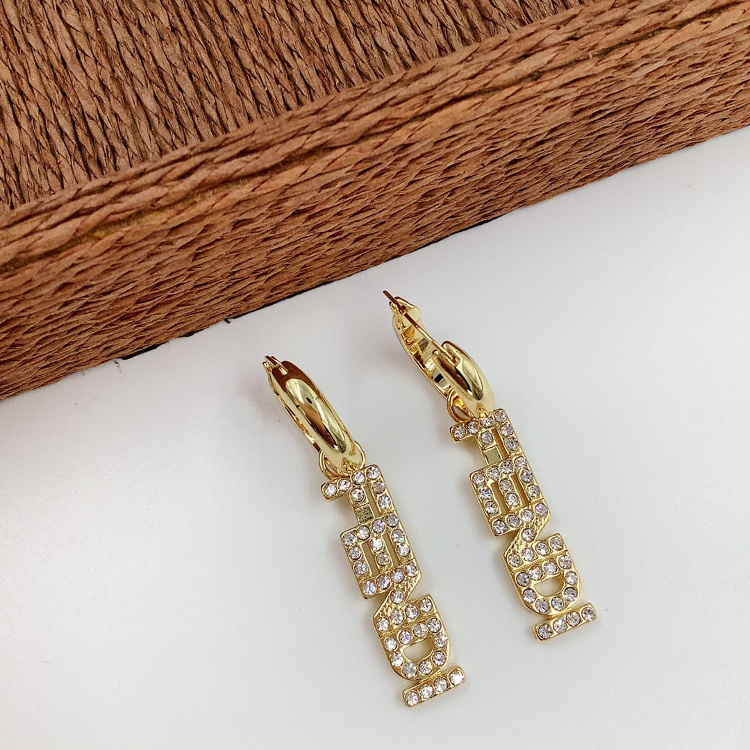 Diamond Logo Earrings