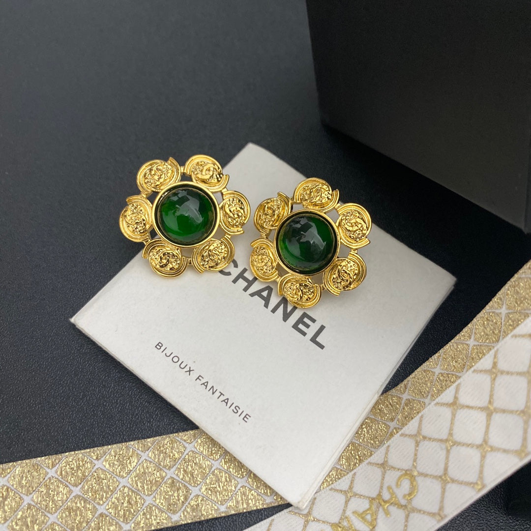 New Emerald Stud Earrings