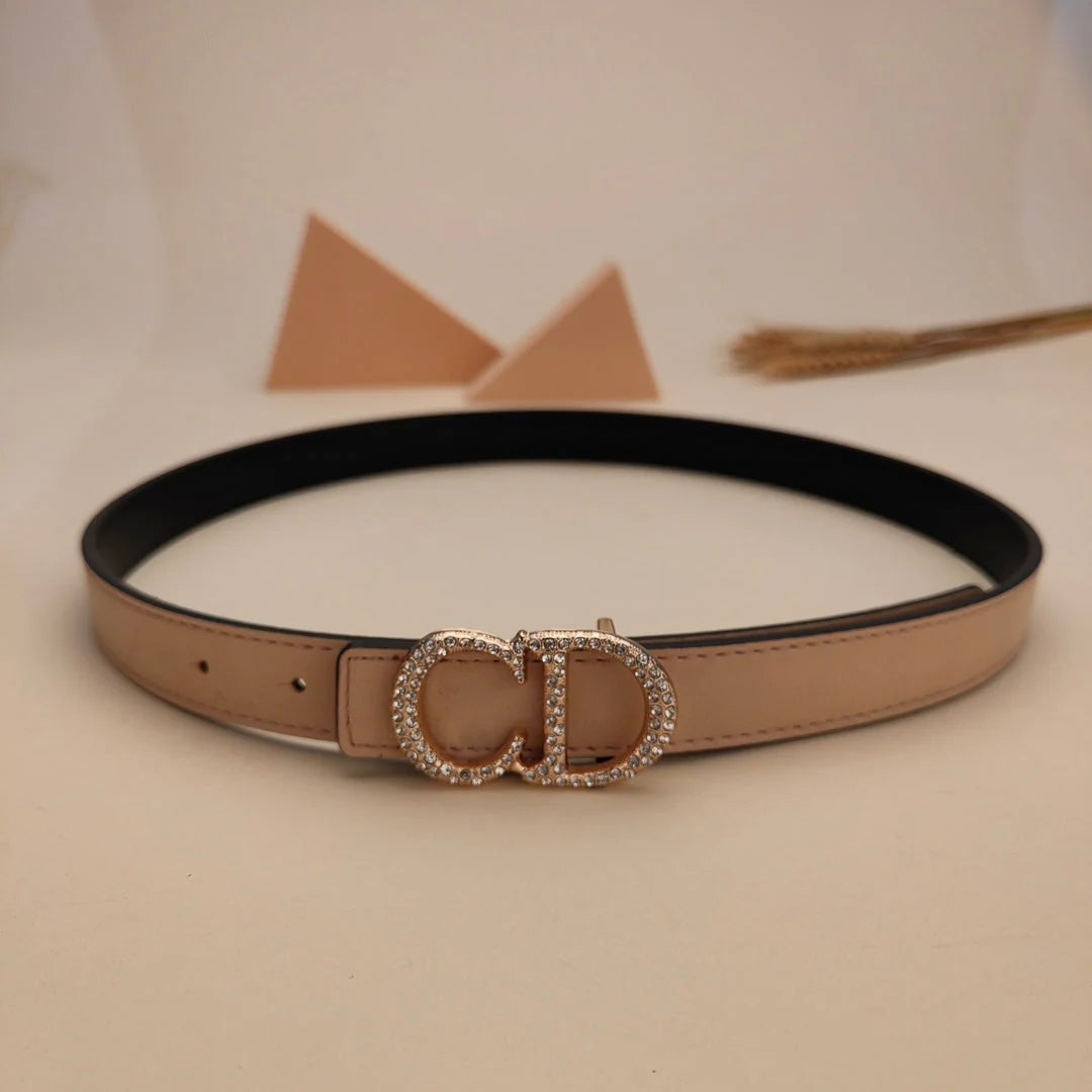 7 Colors Fashion Pearl Alphabet Ladies Leather Belt