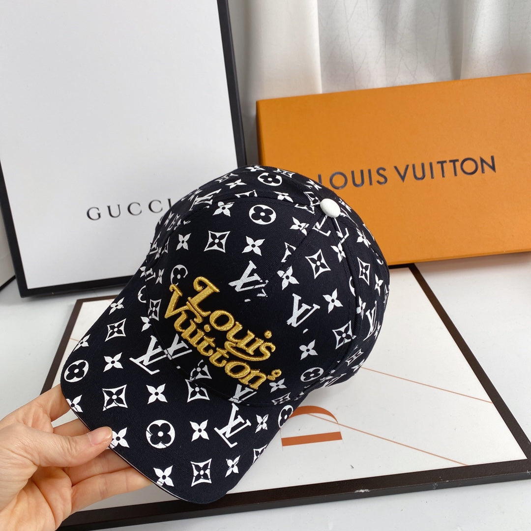 Print Embroidered letter baseball cap