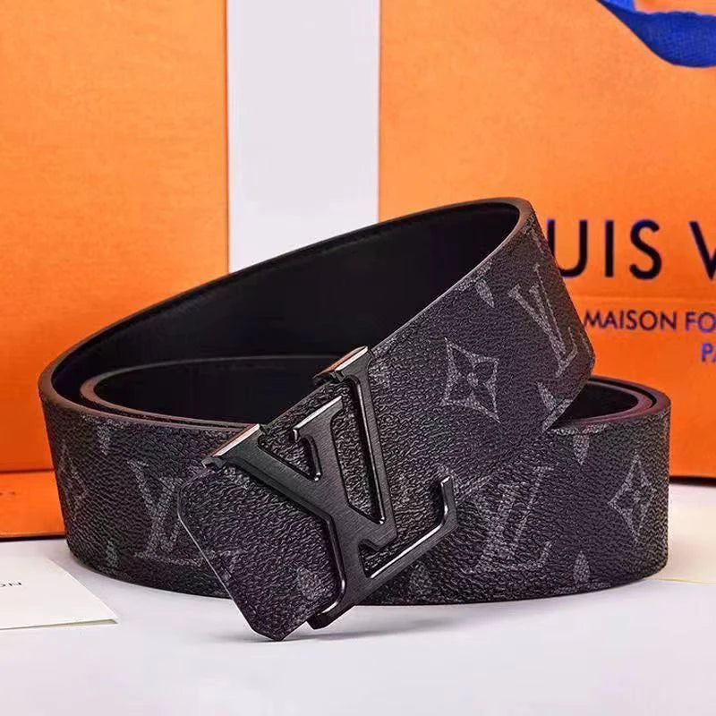 3 Colors luxury printed letter leather belt