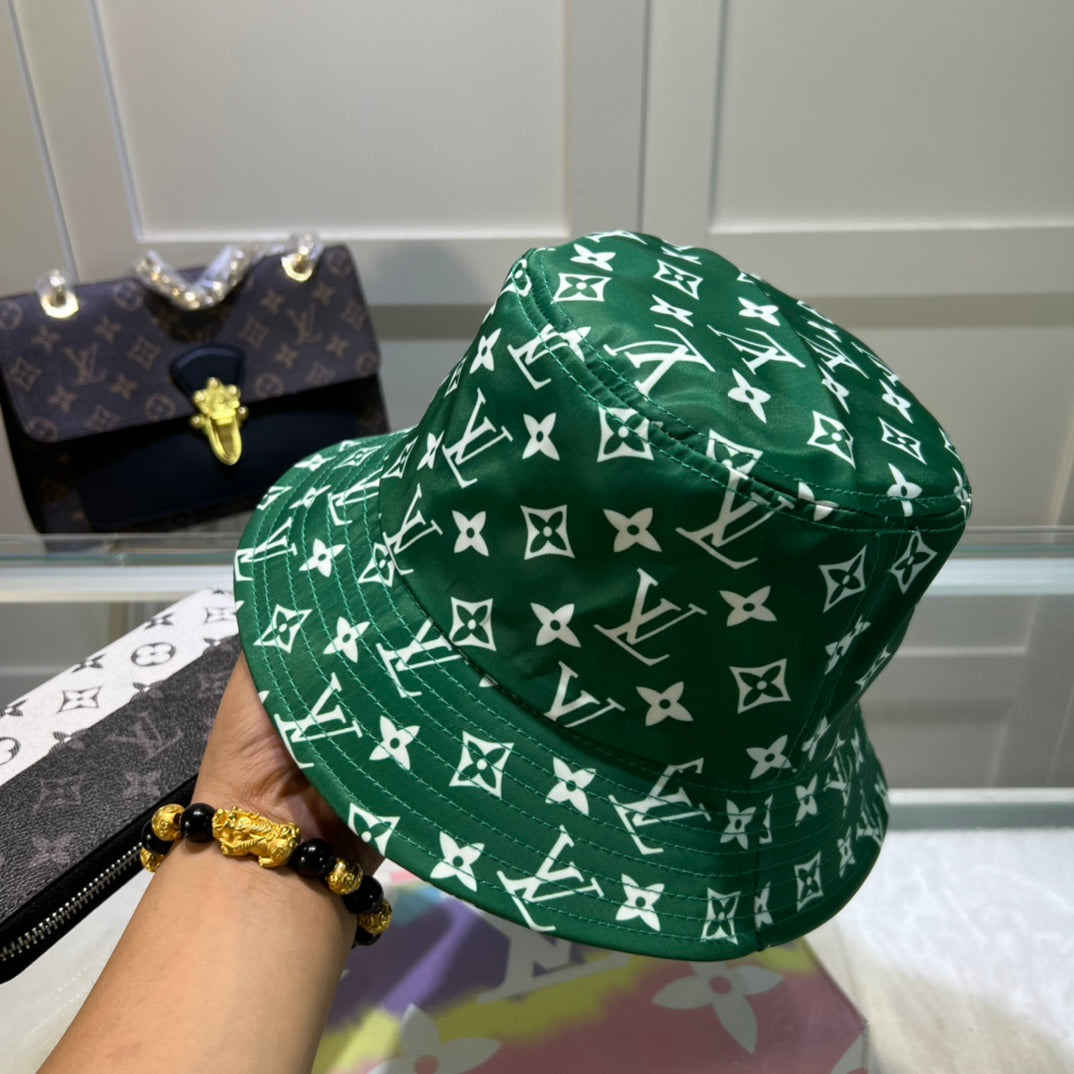 Vintage Monogram Print Bucket Hat