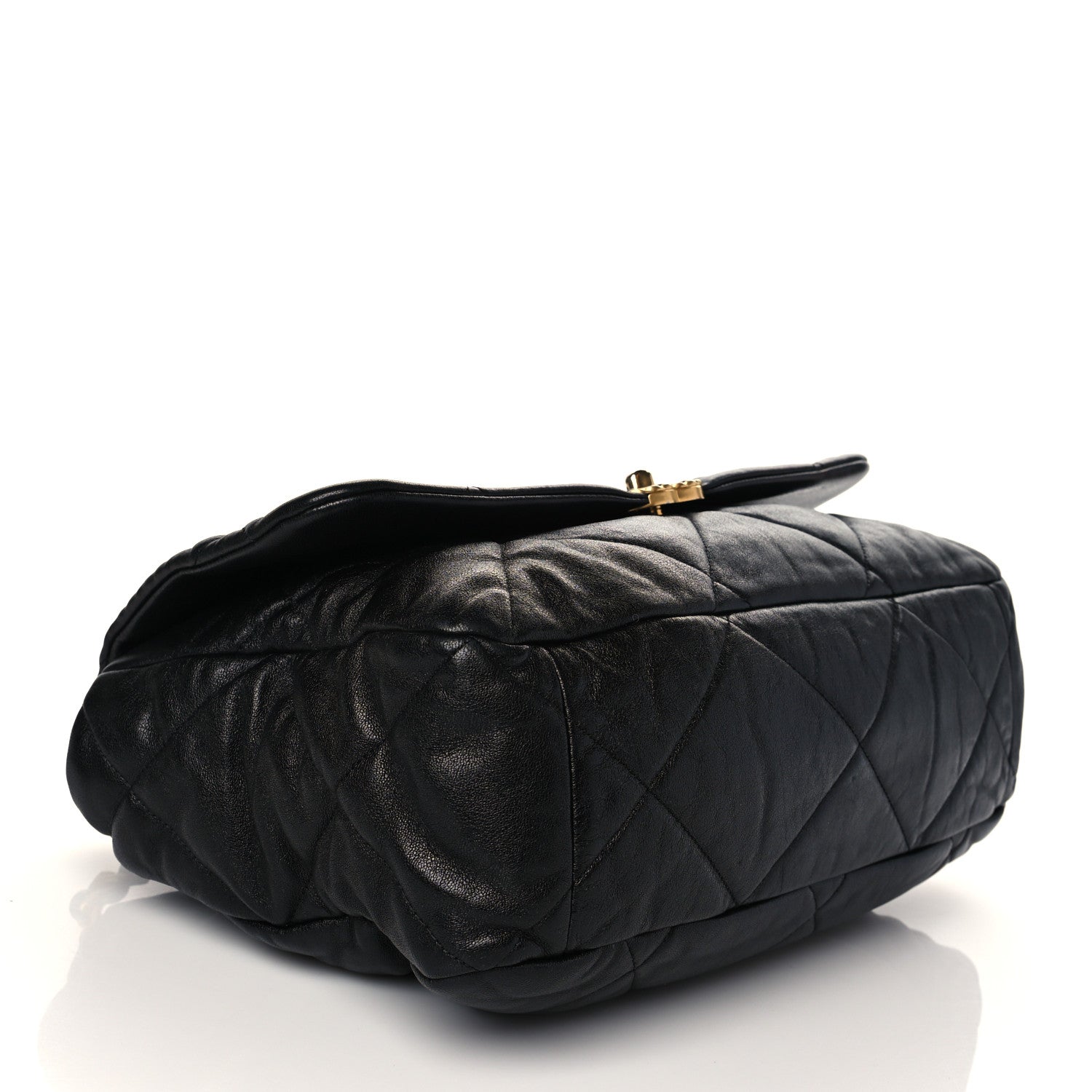 Lambskin Quilted Maxi CC 19 Flap Black