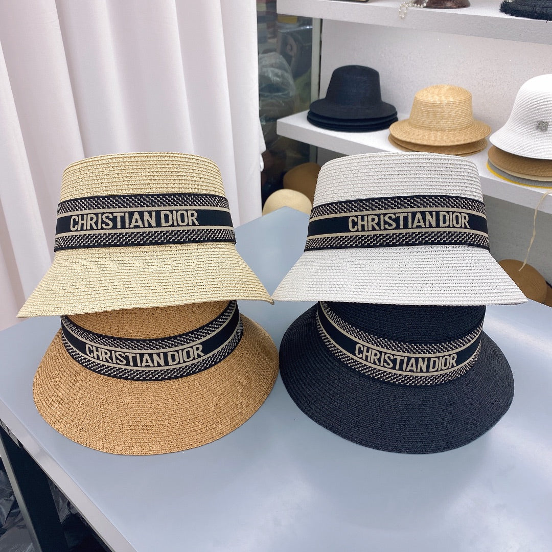 Webbing Straw Bucket Hat