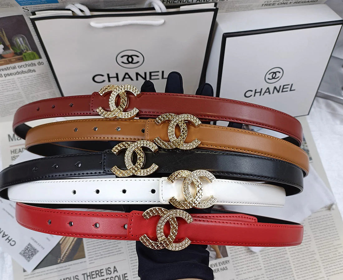 5 Colors Luxury Double C Rhinestone Belt