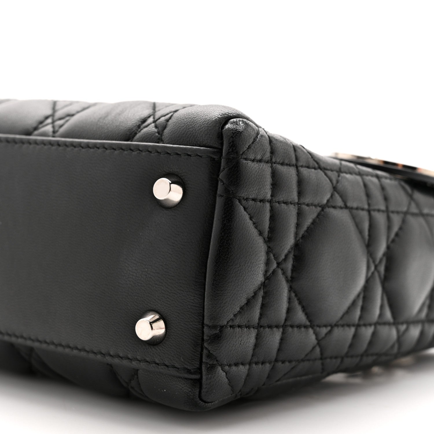 Lambskin Cannage Mini Lady D Black£¨6.5 x 6 x 3 in£©