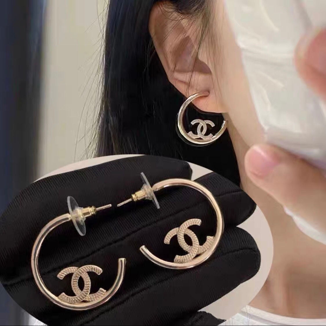 Premium Gold Half Hoop Earrings