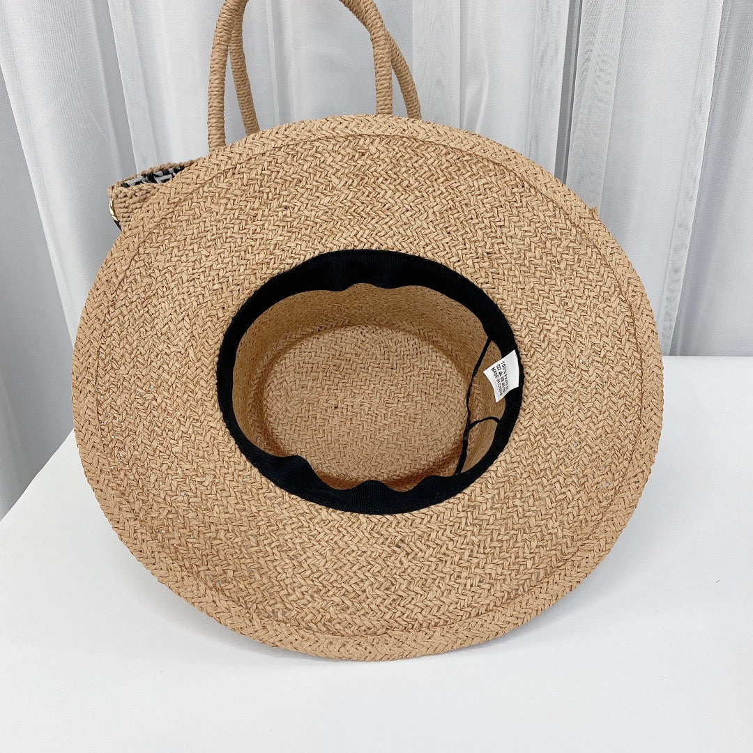 Temperament Concave Top Straw Hat