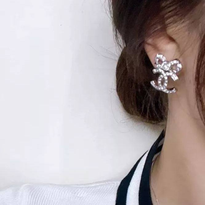 Elegant Bow Diamond Earrings