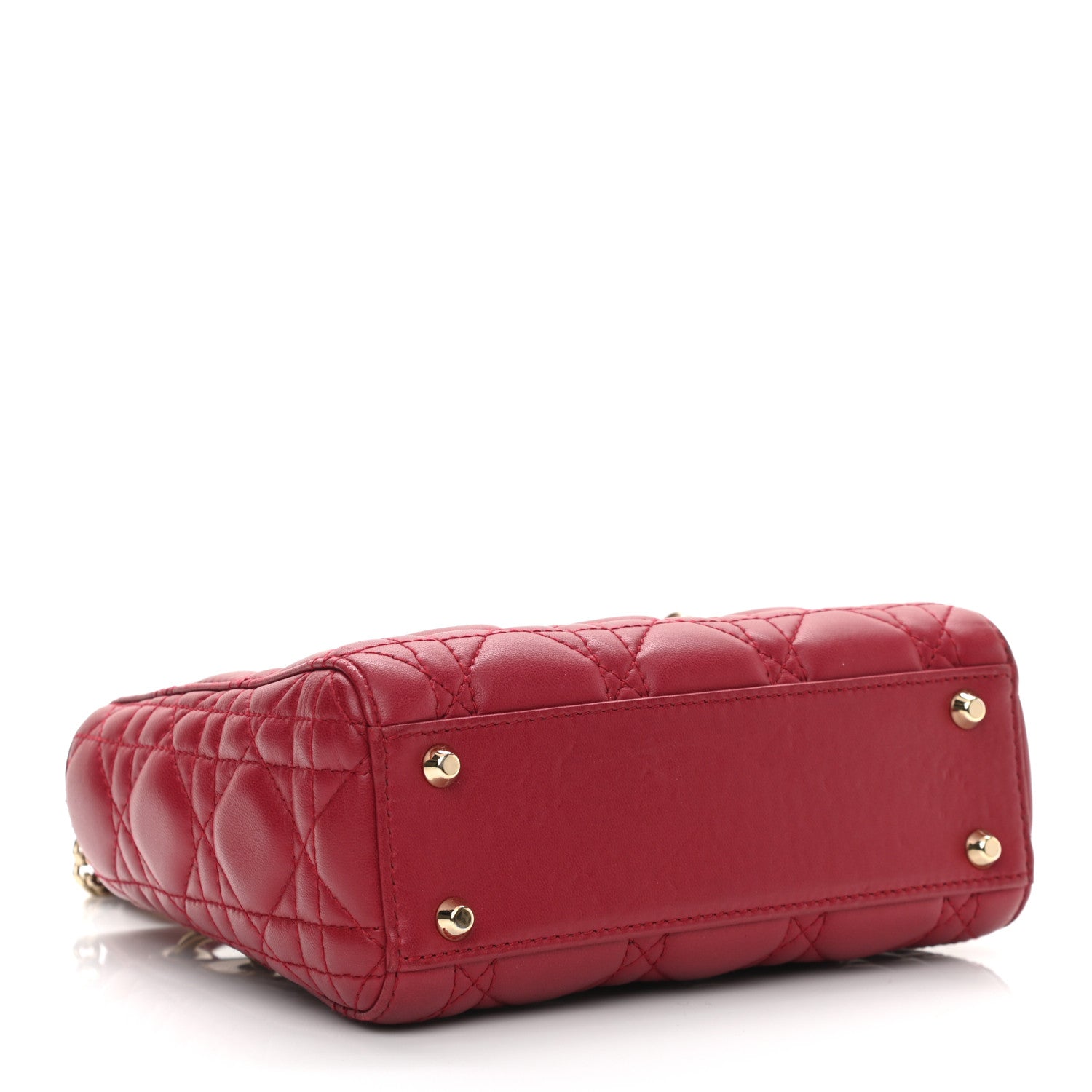 Lambskin Cannage Mini Lady D Burgundy