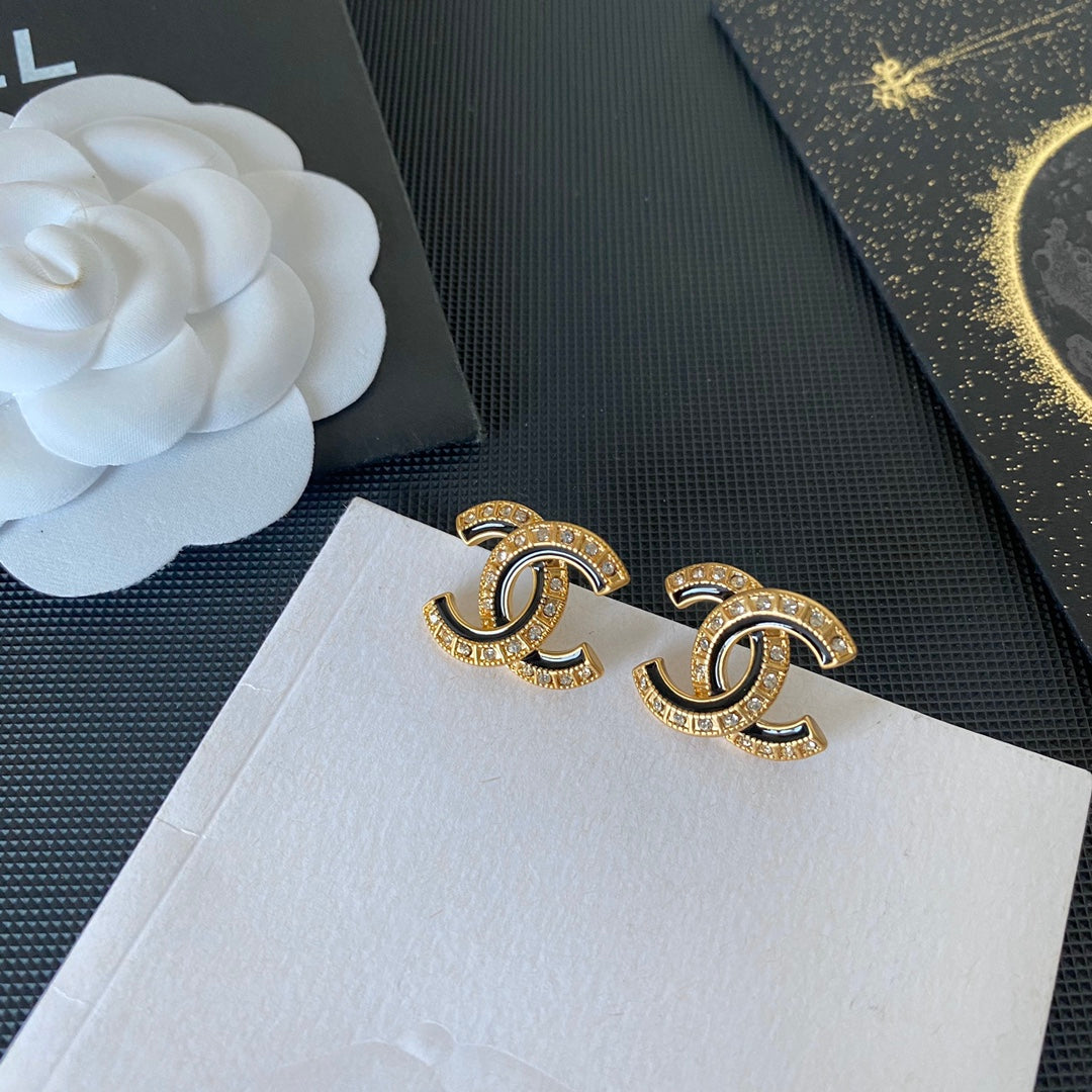 Simple Diamond Letter Stud Earrings