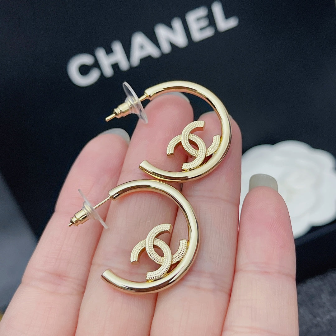 Premium Gold Half Hoop Earrings