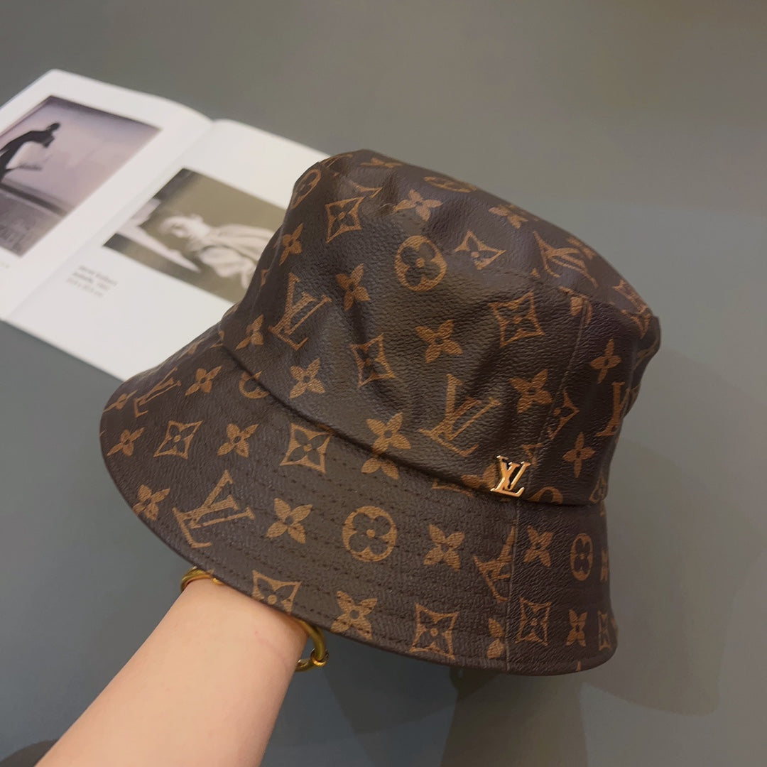 Classic Monogram Leather Bucket Hat