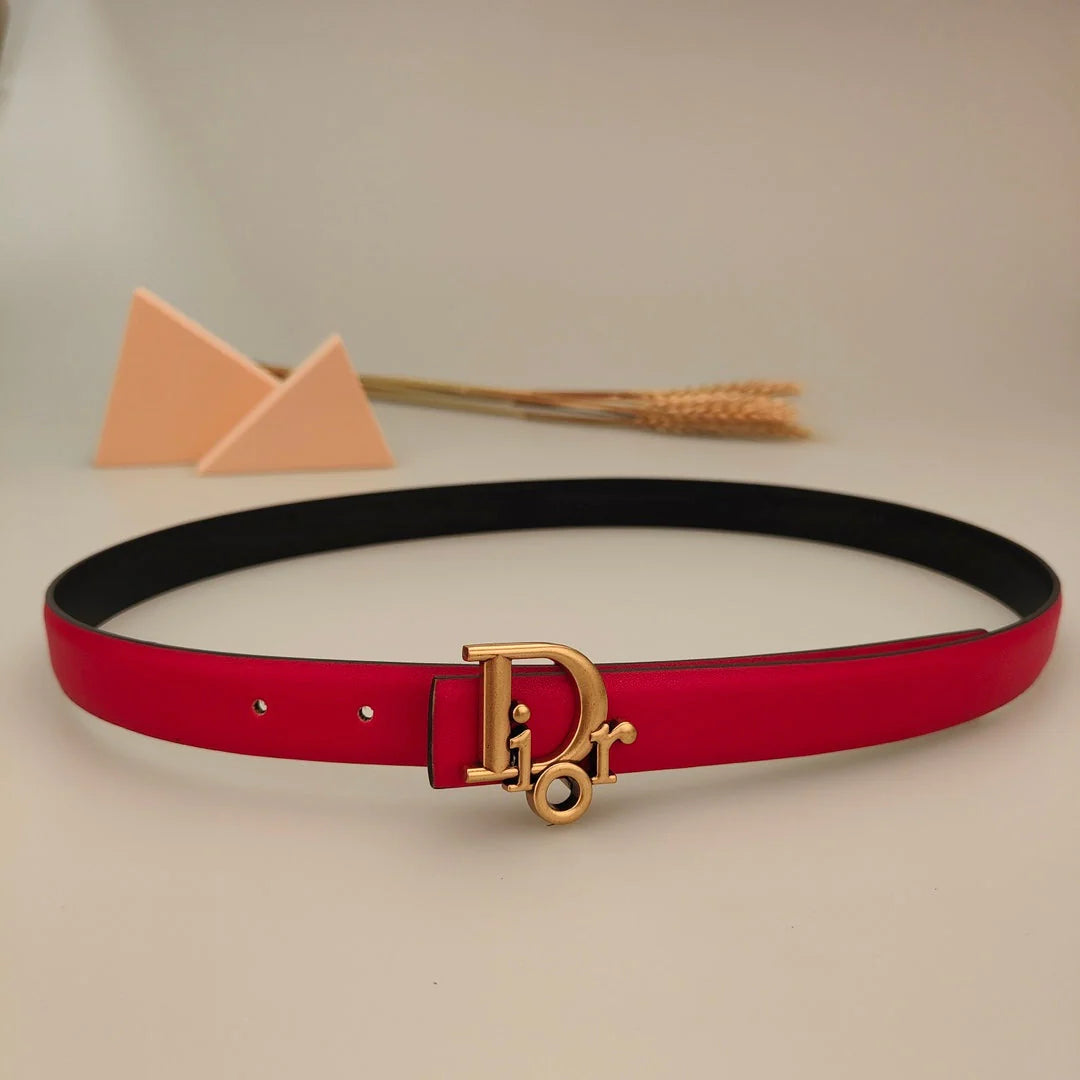 7 Colors Classic Alphabet Buckle Ladies Leather Belt