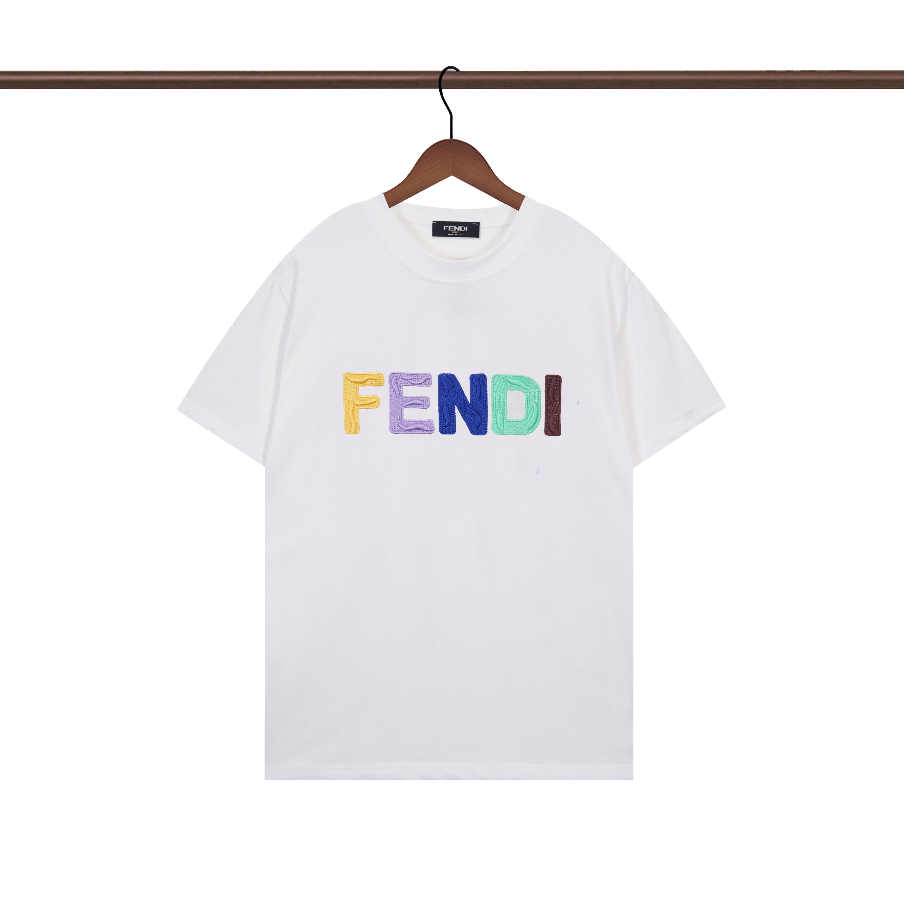 Rainbow Letter F Print T-shirt