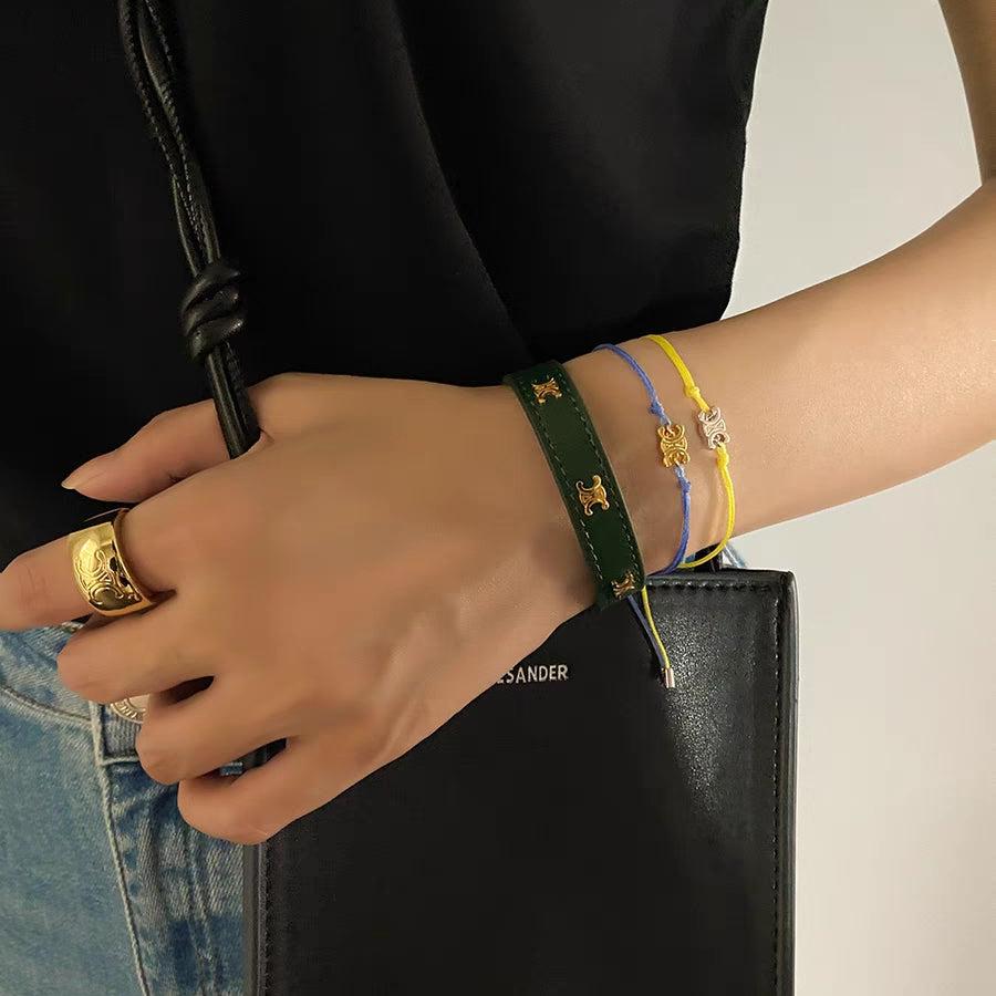 Leather Arc de Triomphe bracelet