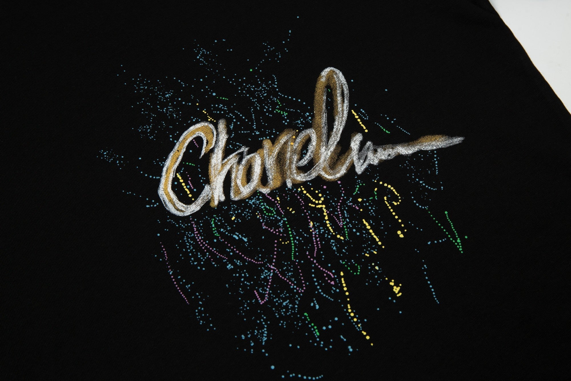 Hand-painted spray-painted T-shirt