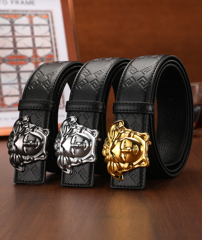 Medusa 3 Colors luxury printed letter leather belt