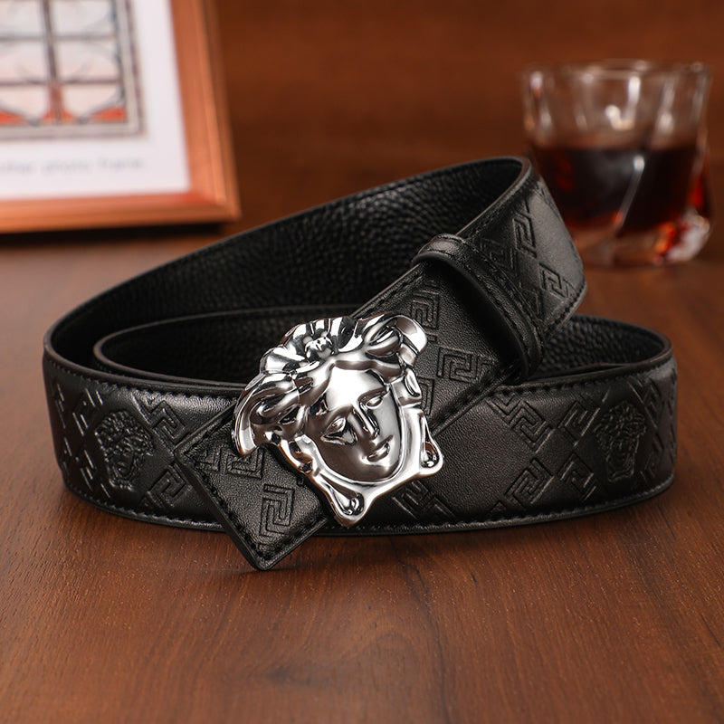 Medusa 3 Colors luxury printed letter leather belt