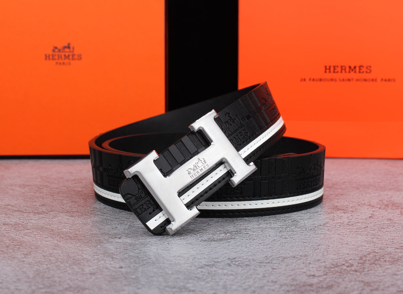 H 3-color fashion belt