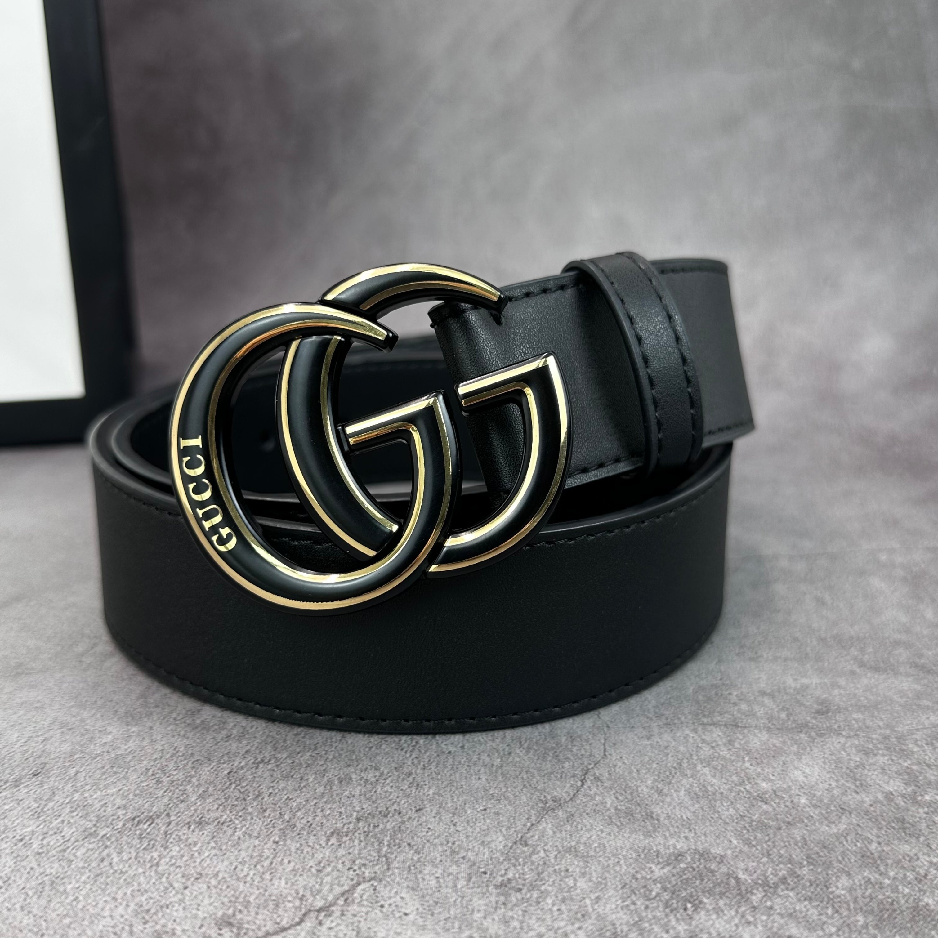 2 Colors luxury printed letter leather belt