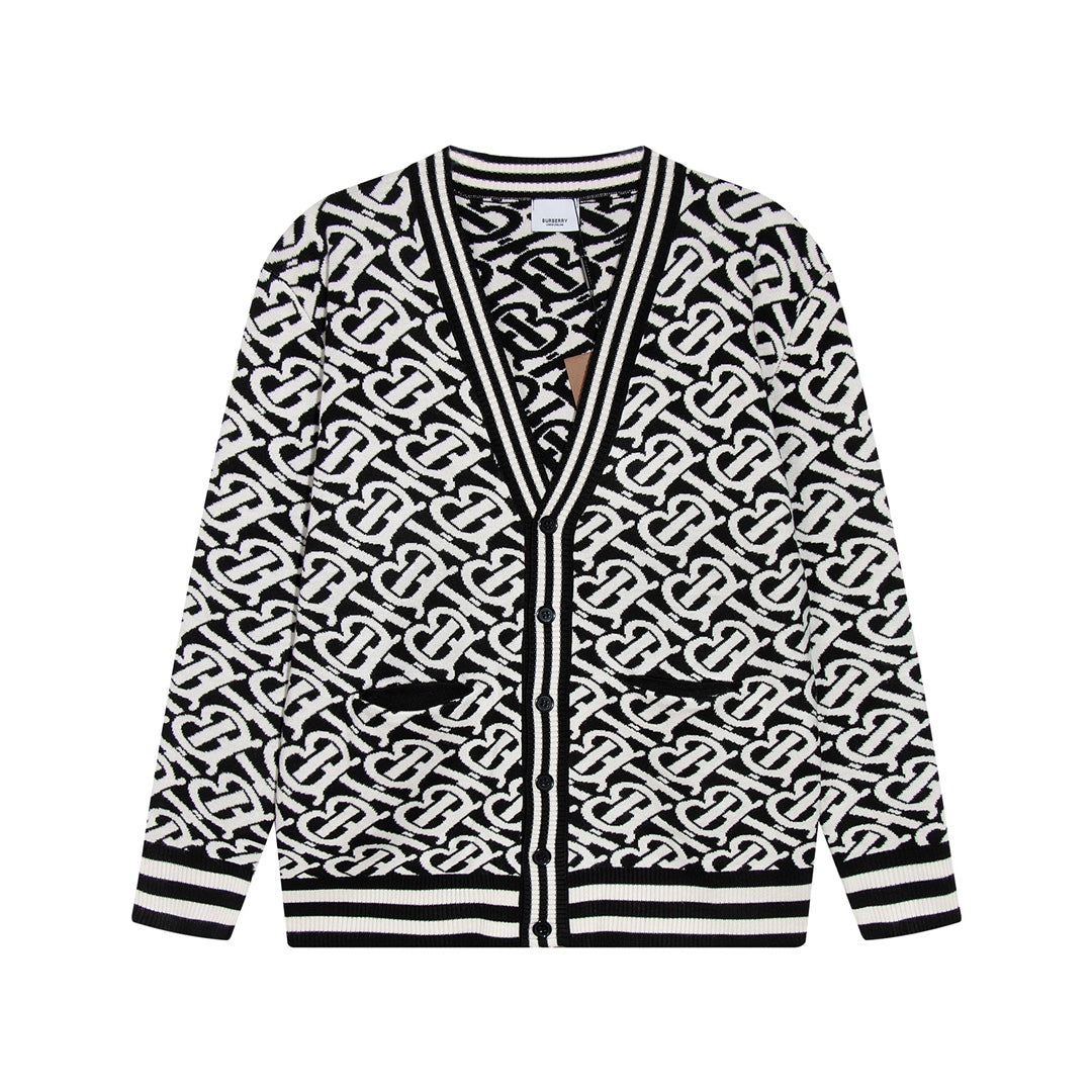 Monogram Jacquard Long Cardigan