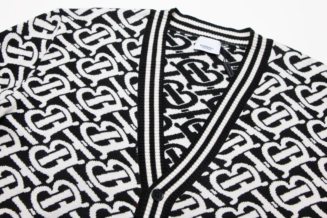 Monogram Jacquard Long Cardigan