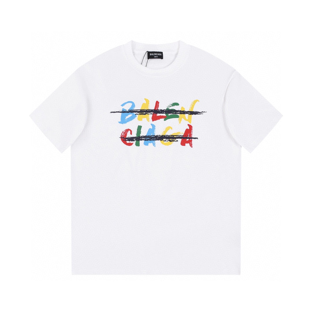 Horizontal line printed T-shirt