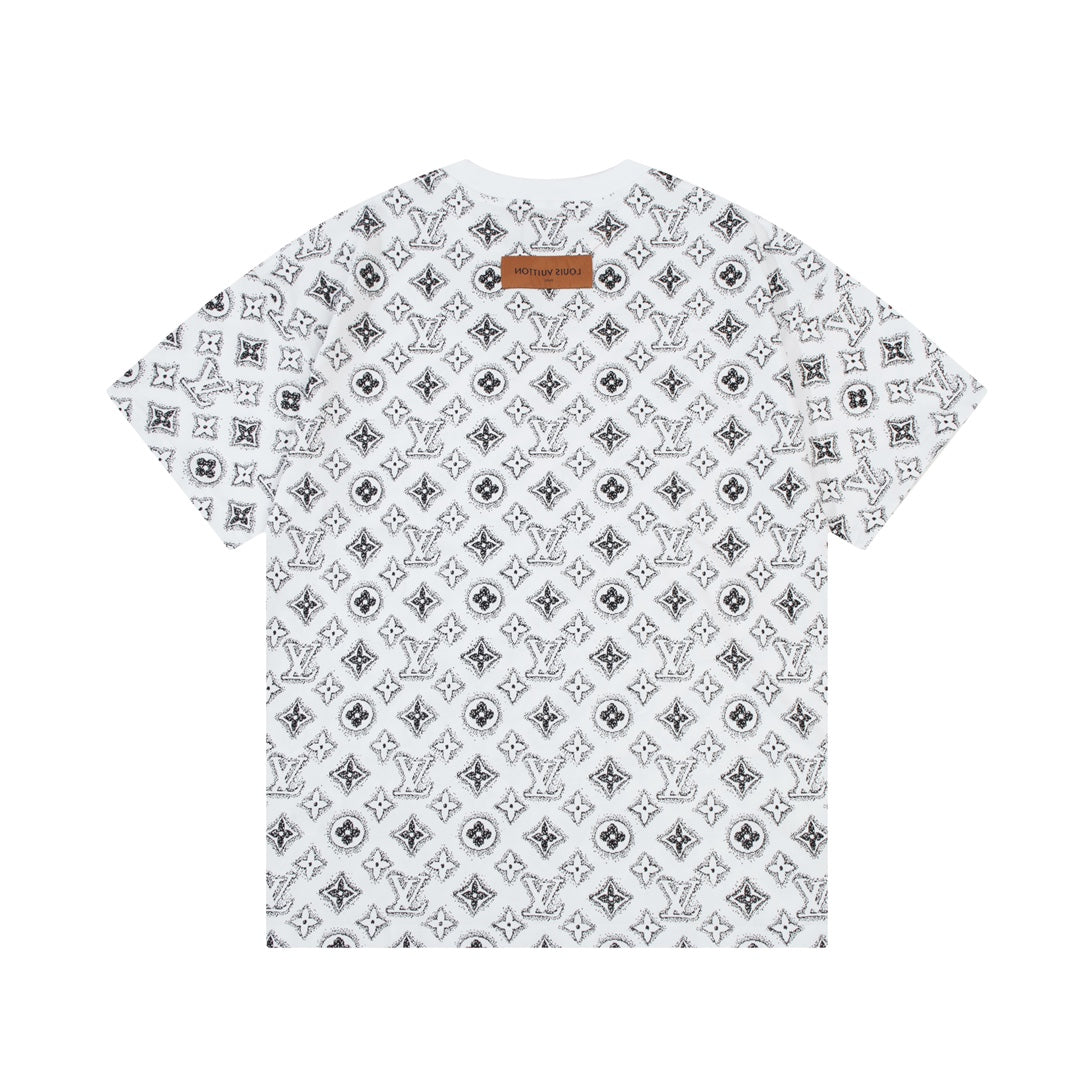 Retro monogram print T-shirt