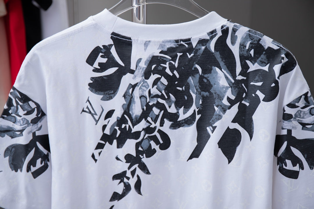 Flower Pattern Printed T-Shirt