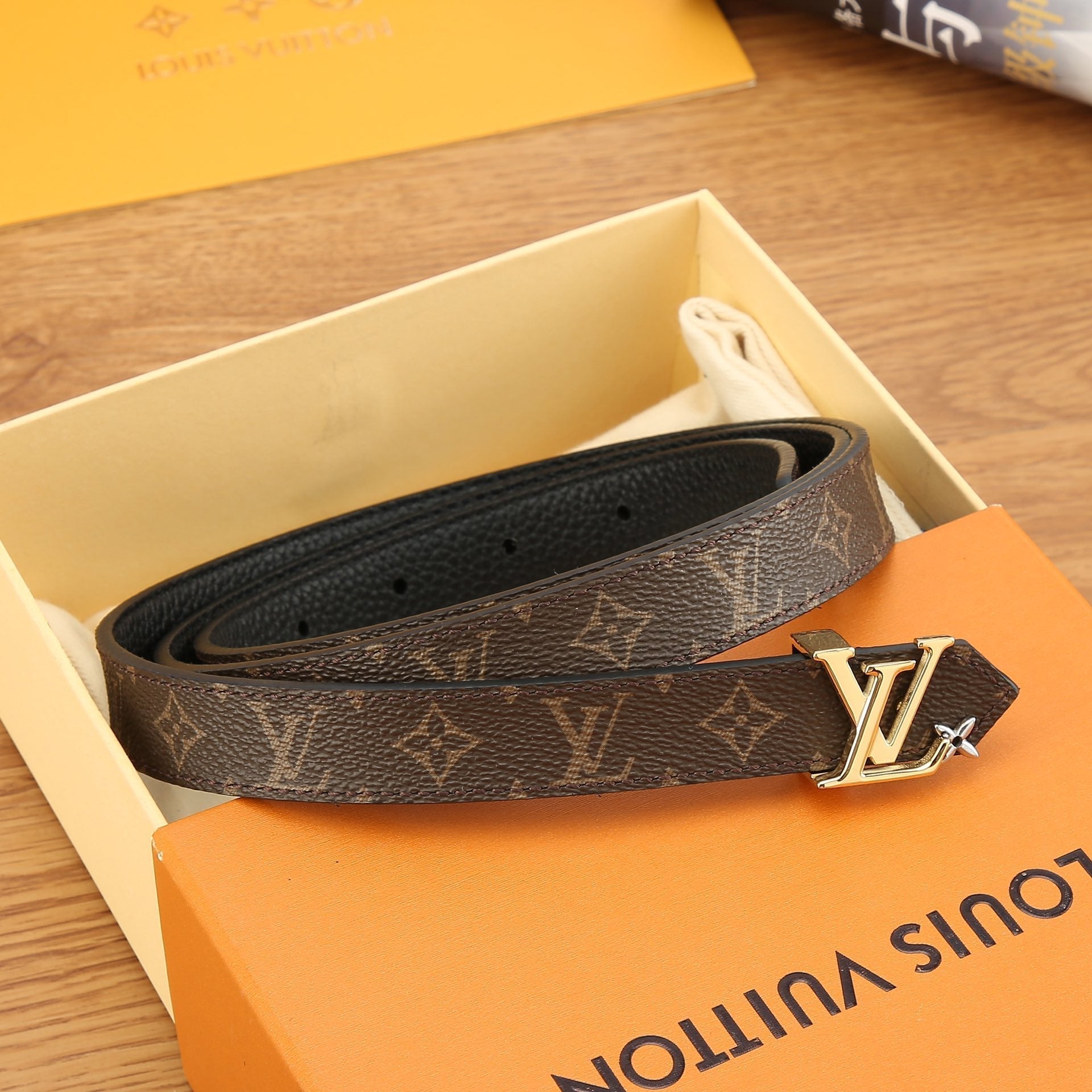 Reversible Solid Calfskin Belt Width 2.0cm