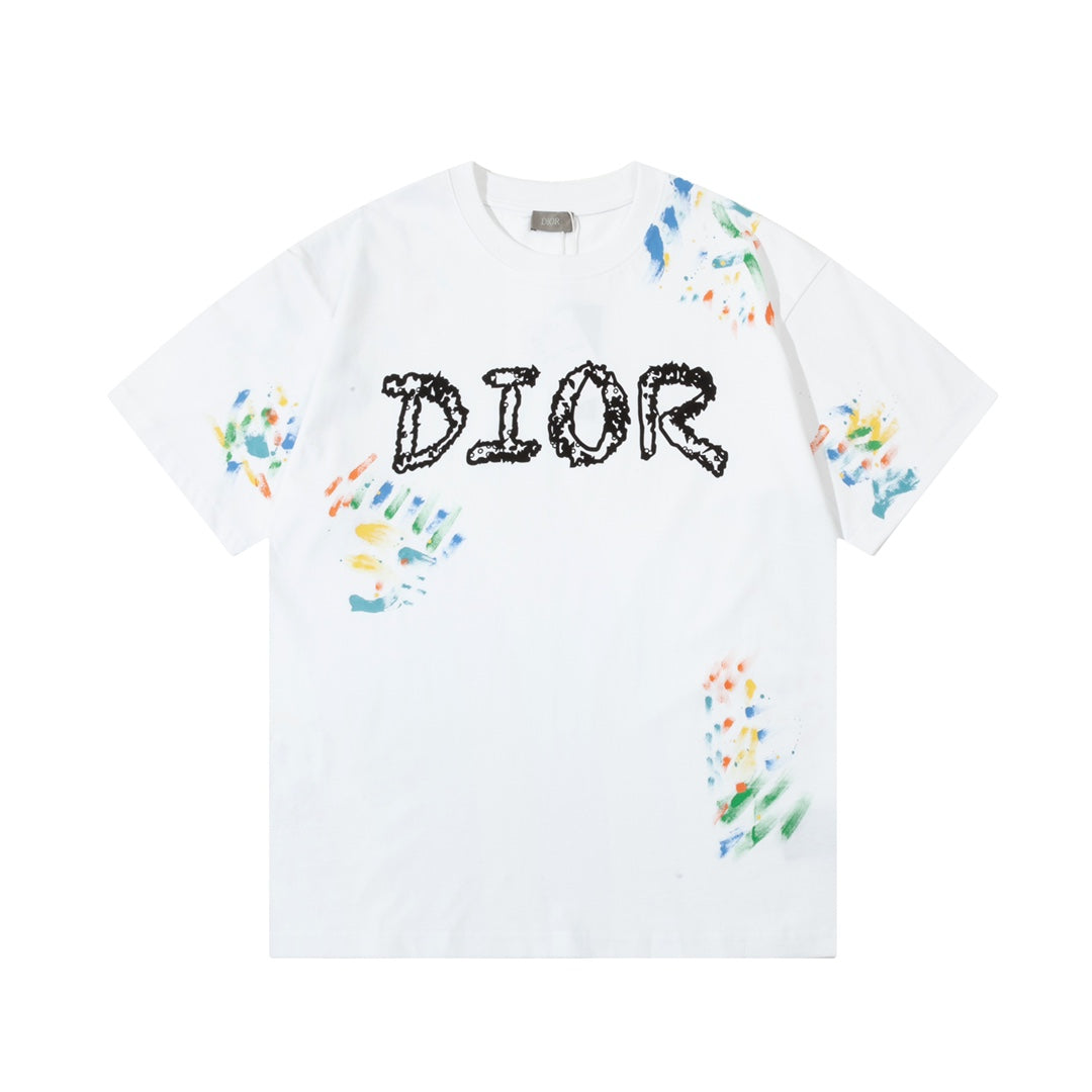 Irregular print T-shirt(summer preferred)