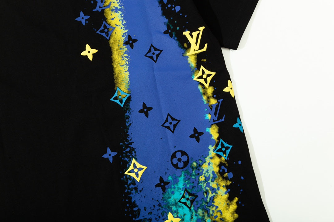 Star River Textured Printed T-Shirt