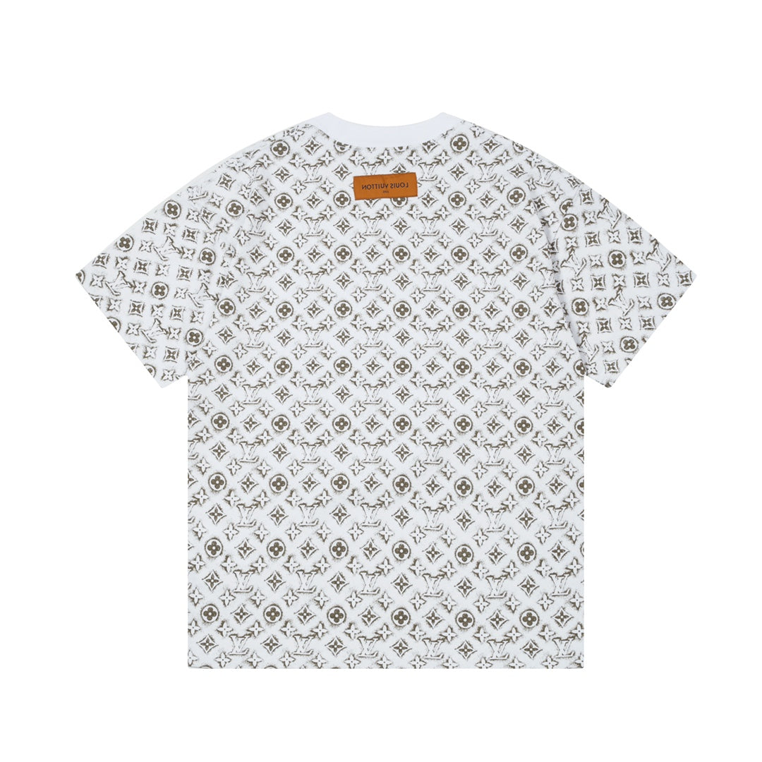 Retro monogram print T-shirt