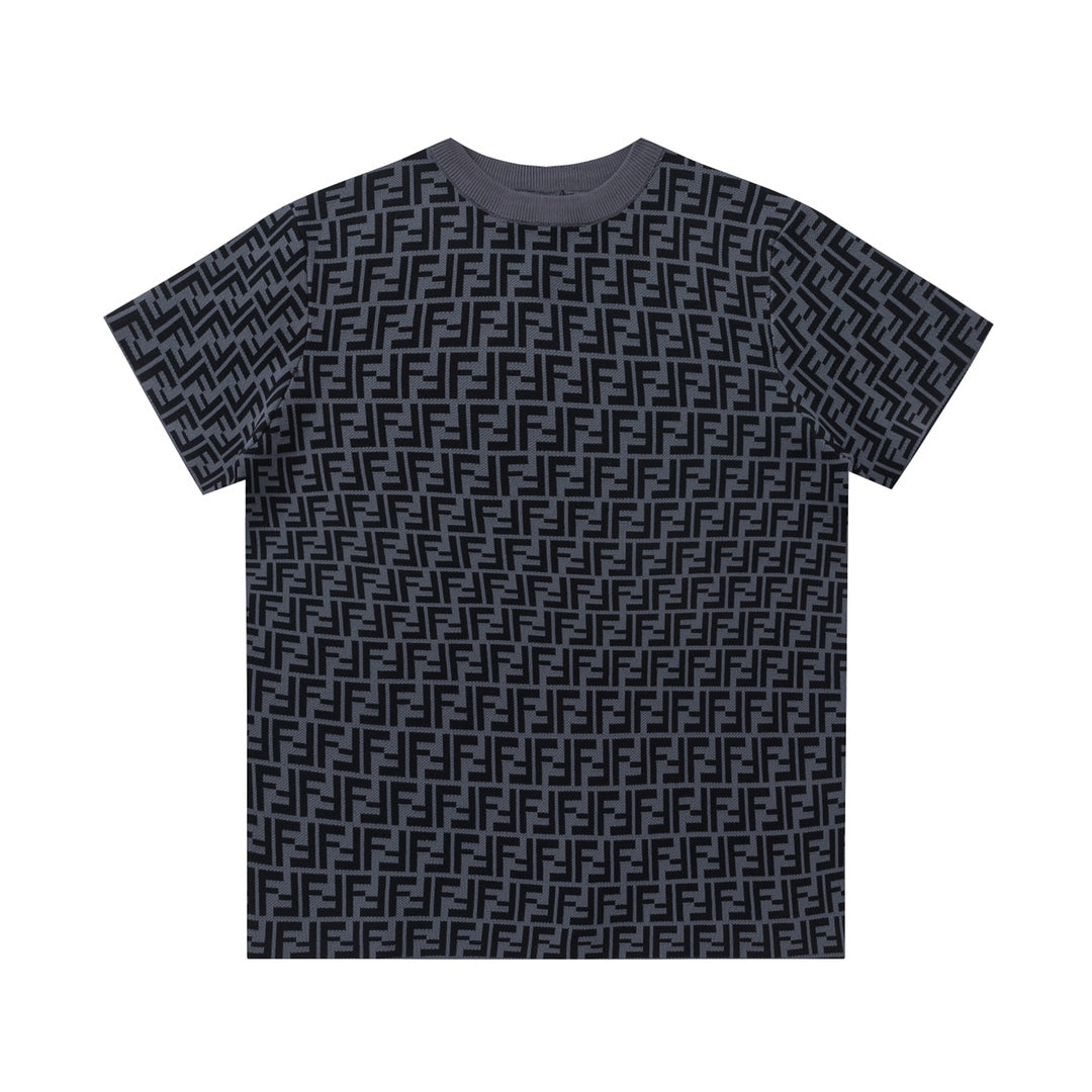 Knitted monogram T-shirt