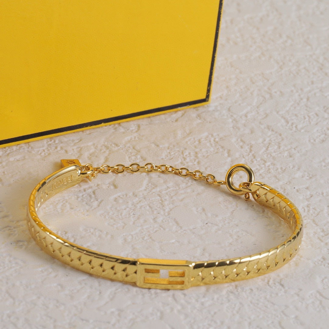 Gold-coloured Baguette  Bracelet