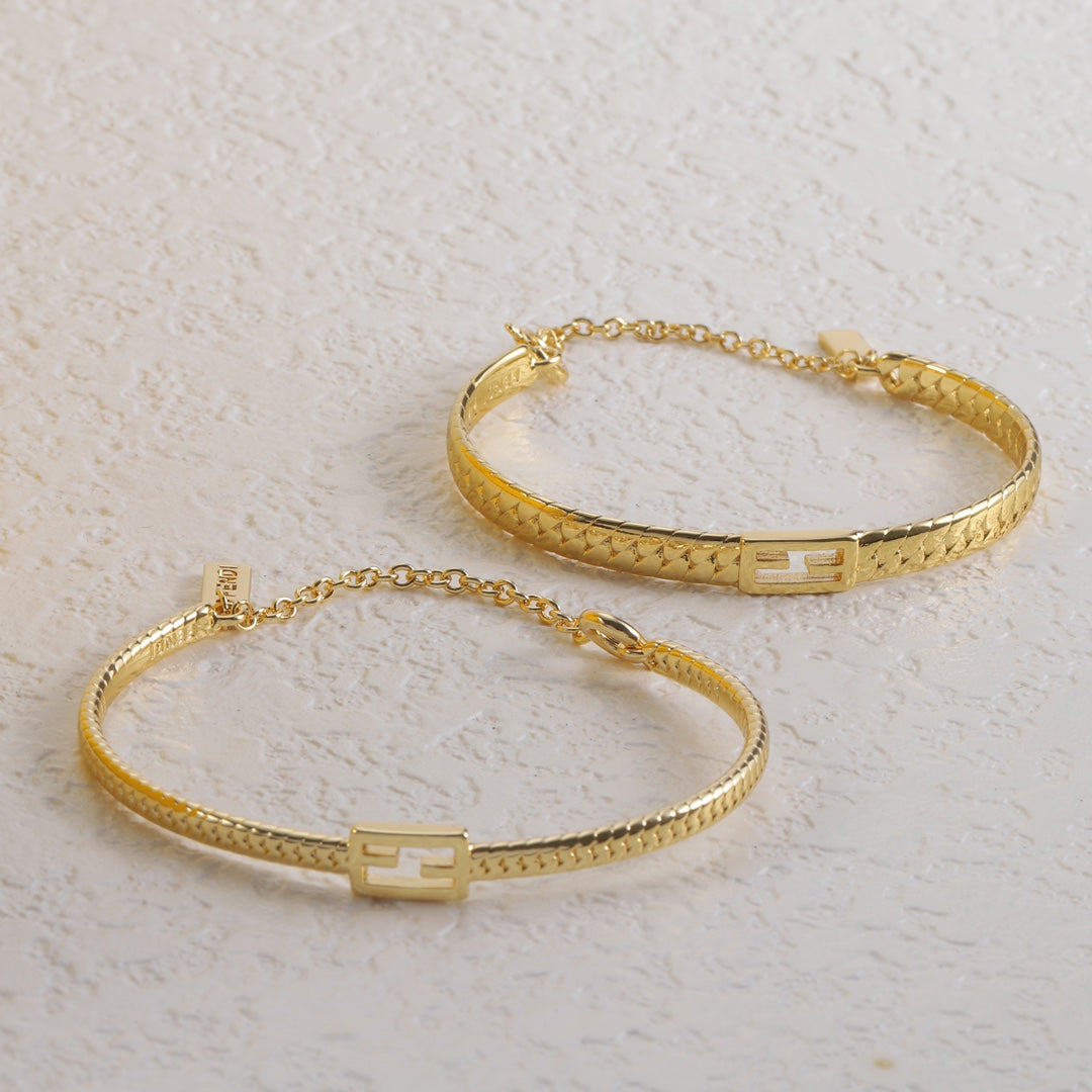 Gold-coloured Baguette  Bracelet