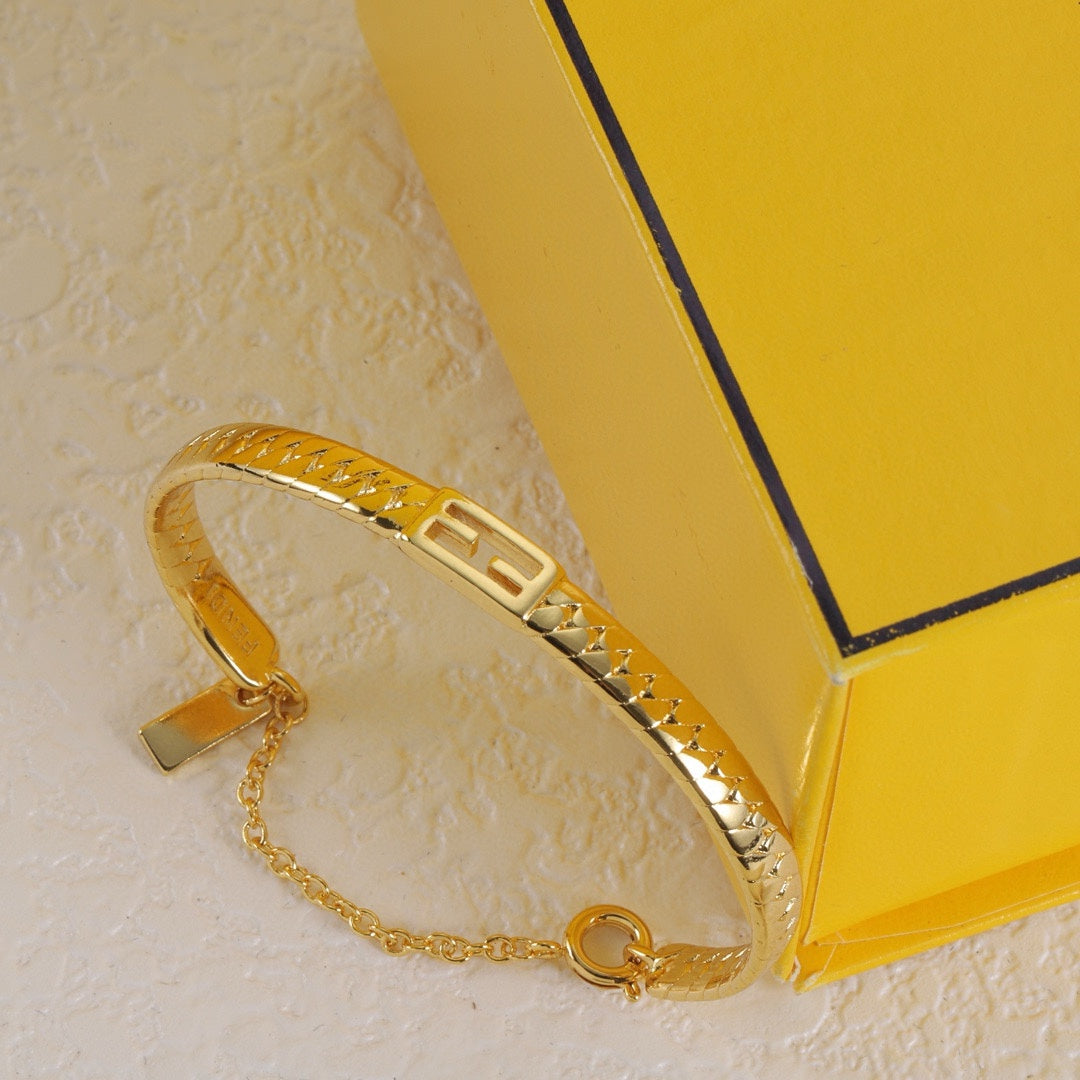 Gold-coloured Baguette  Bracelet