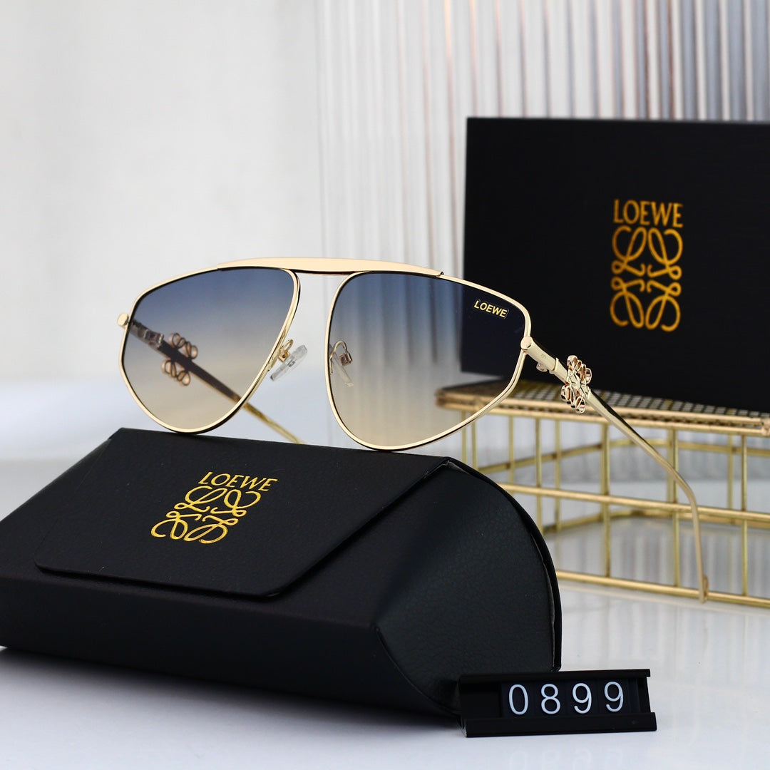 Metal temple cat-eye sunglasses 0899