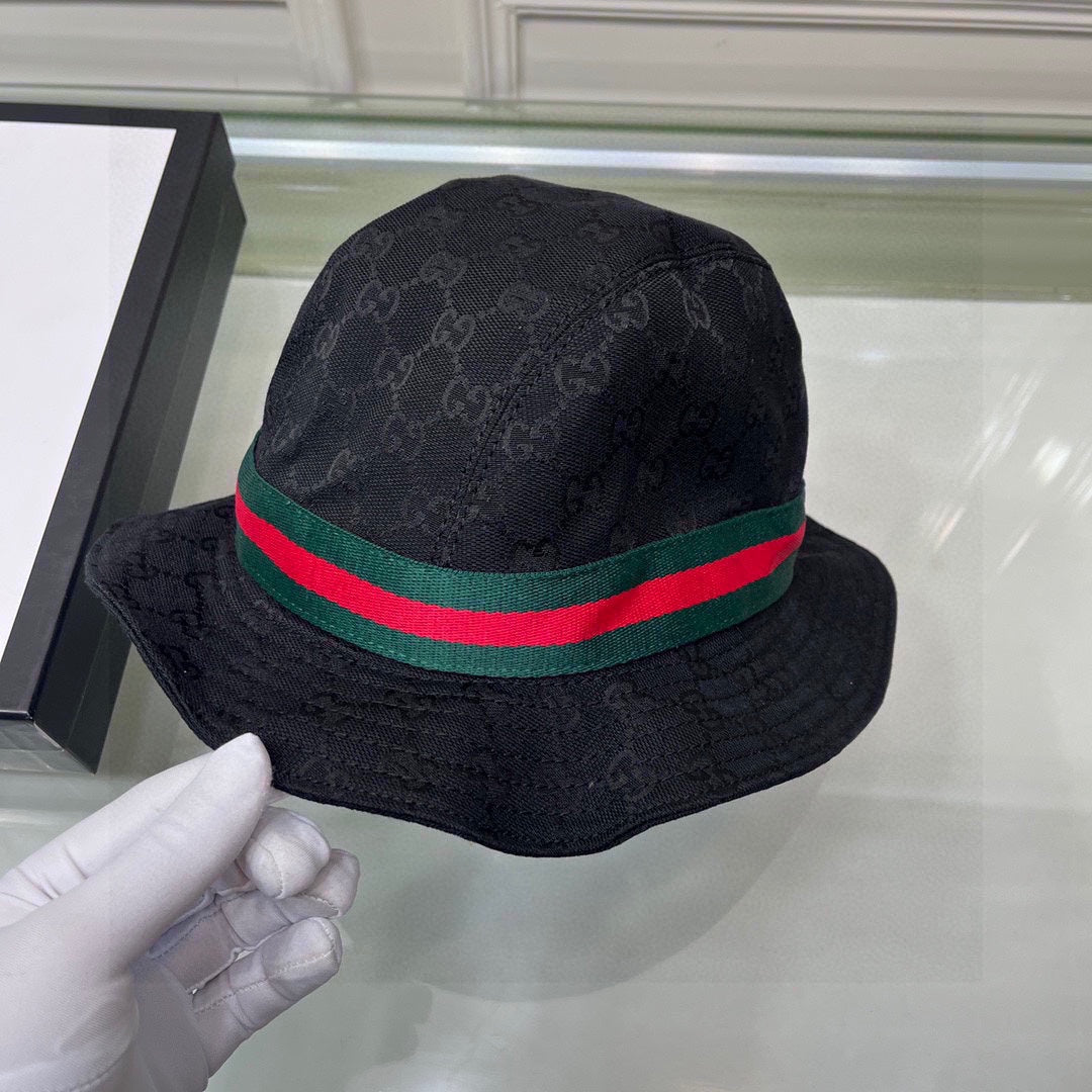 2024 Fashion red and green webbing fisherman hat